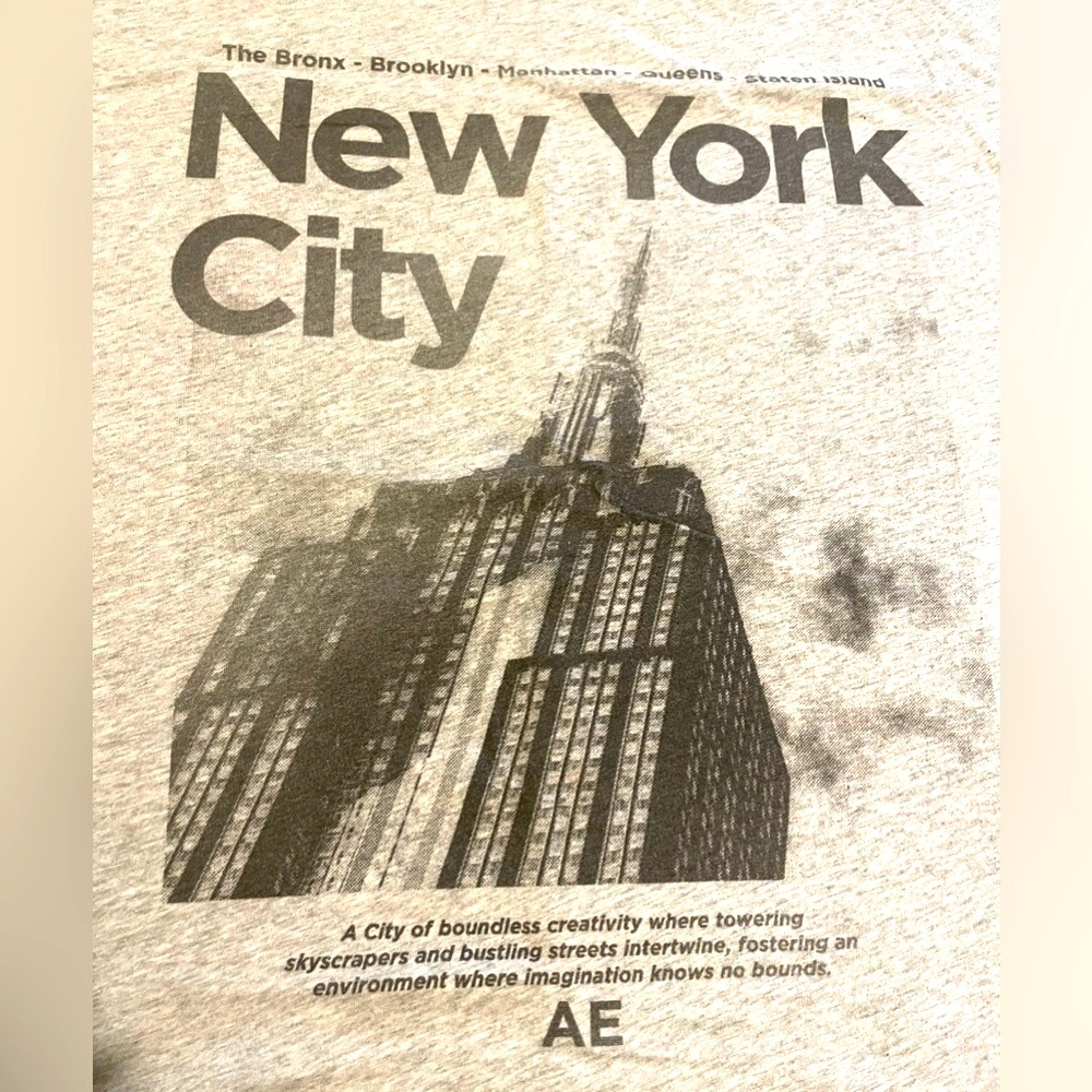 American Eagle Outfitters Oversized Graphic New York City T-shirt